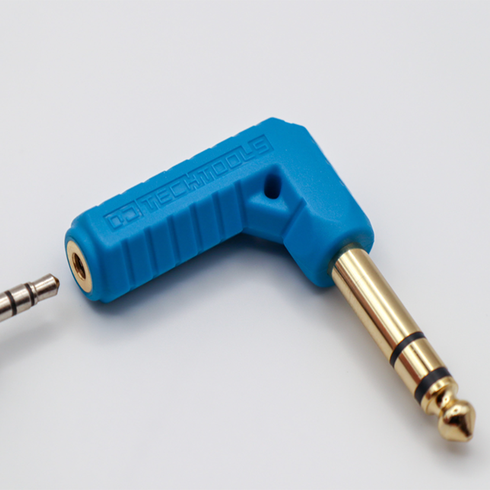 Adaptador  Audio Chroma Jacks  De 3,5 Mm A 6,5 mm Color Azul Dj Techtools