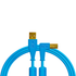 Cable USB-A a USB-B 1.5 Metros Angulo Azul Chroma Cables DJ Techtools