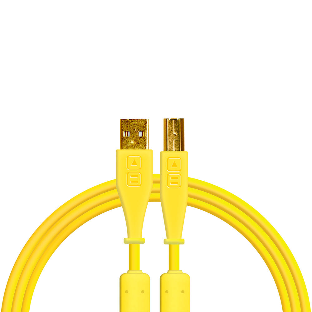 Cable USB-A a USB-B 1.5 Metros Amarillo Chroma Cables DJ Techtools