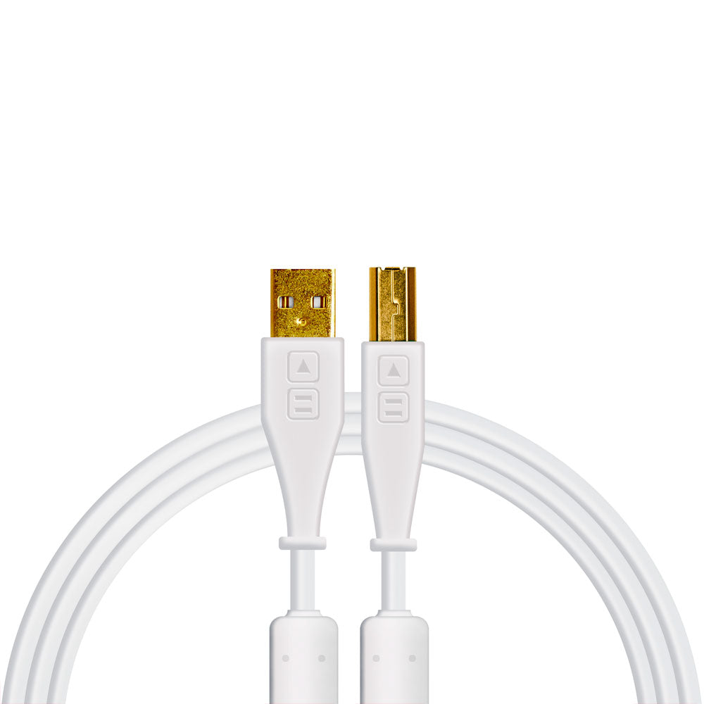 Cable USB-A a USB-B 1.5 Metros Blanco Chroma Cables DJ Techtools