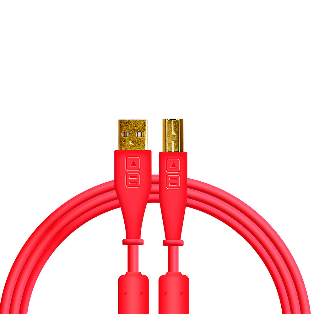 Cable USB-A a USB-B 1.5 Metros Rojo Chroma Cables DJ Techtools