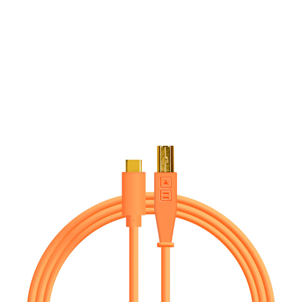 Cable USB B a USB C de 1.5 Metros Naranjo Chroma DJ Techtools