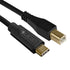 Cable USB-B a USB-C 1.5 Metros Negro U96001BL UDG
