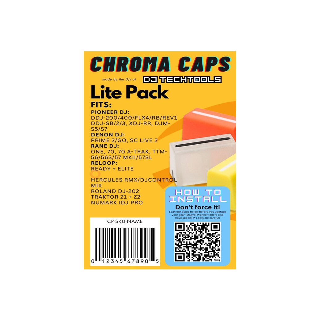 Fader y Knob Chroma Pack Lite Color Transparentes DJ Techtools