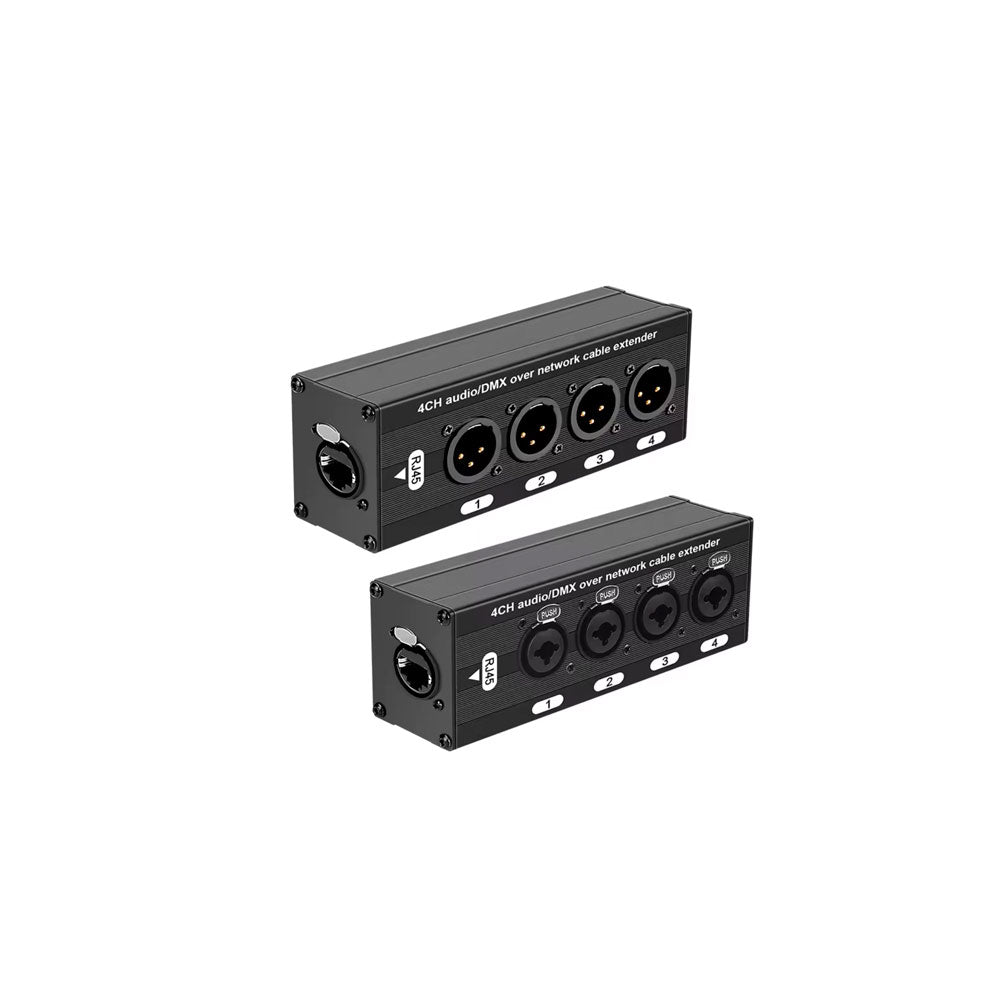 Extensor de Audio/DMX  con RJ25 CAT5 4 Canales  Negro Beat Tools