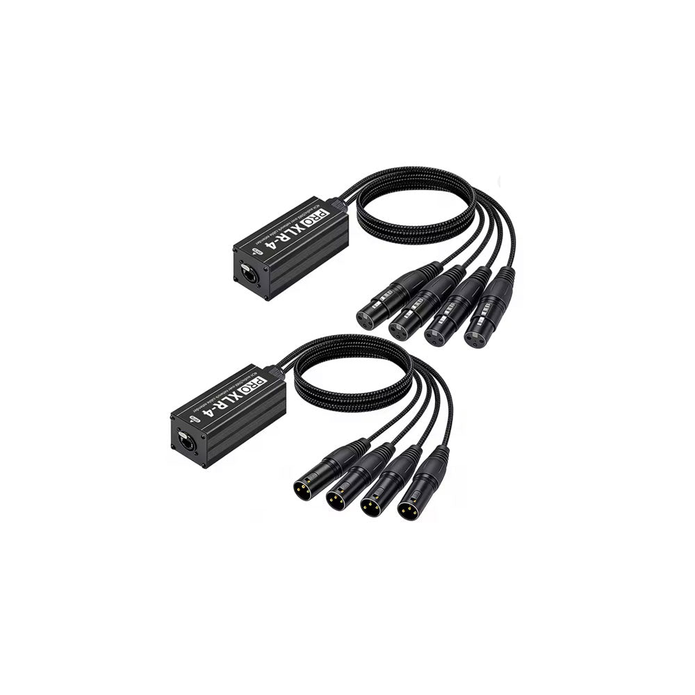 Extensor de Audio/DMX con RJ25 CAT5 4 Canales  Negro Beat Tools