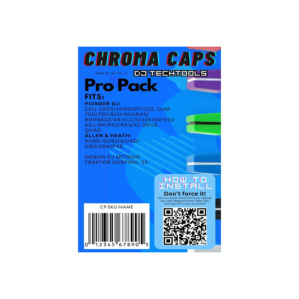 Fader y Knob Chroma Pack Pro Color Azul DJ Techtools