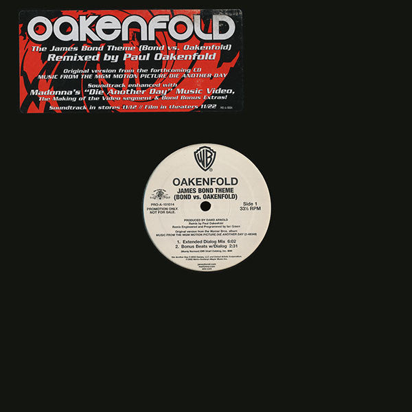 Oakenfold* – James Bond Theme (Bond vs. Oakenfold)  (Vinilo usado)  (VG+)