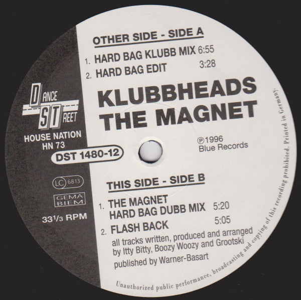 Klubbheads - The Magnet (Hard Bag Klubb Mix) (Vinilo usado)  (VG+)