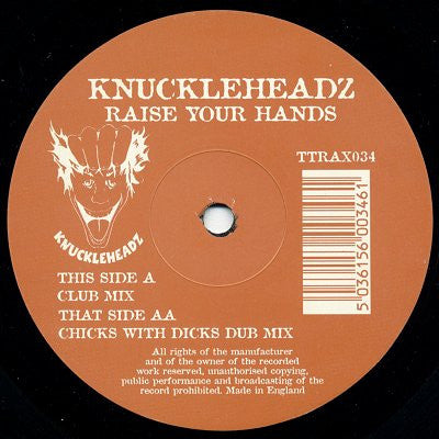 Knuckleheadz – Raise Your Hands  (Vinilo usado)  (VG+)