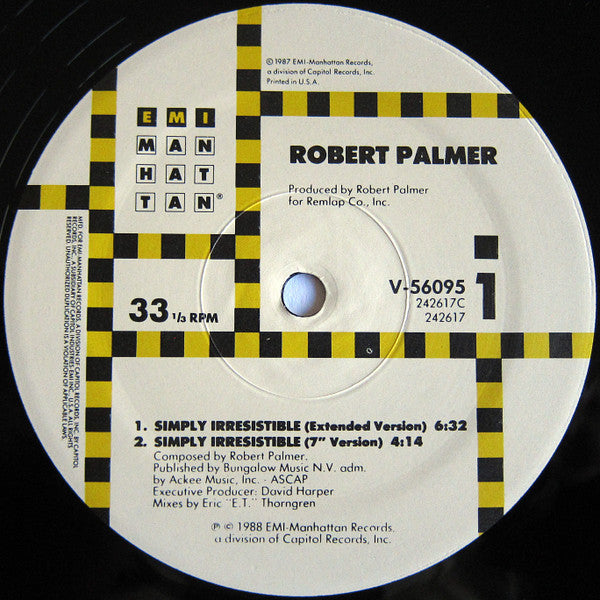 Robert Palmer - Simply Irresistible (Extended Version) - Vinilo 12" (US 1988) - Vinilo 12" Reacondicionado (Copia)