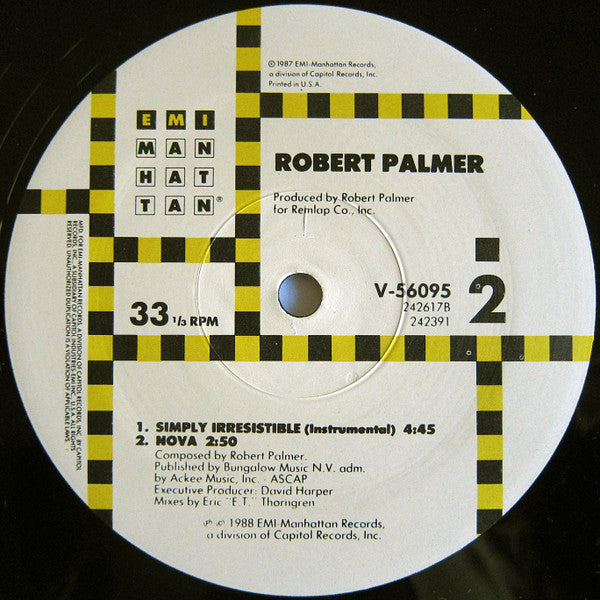 Robert Palmer - Simply Irresistible (Extended Version) - Vinilo 12" (US 1988) - Vinilo 12" Reacondicionado (Copia)
