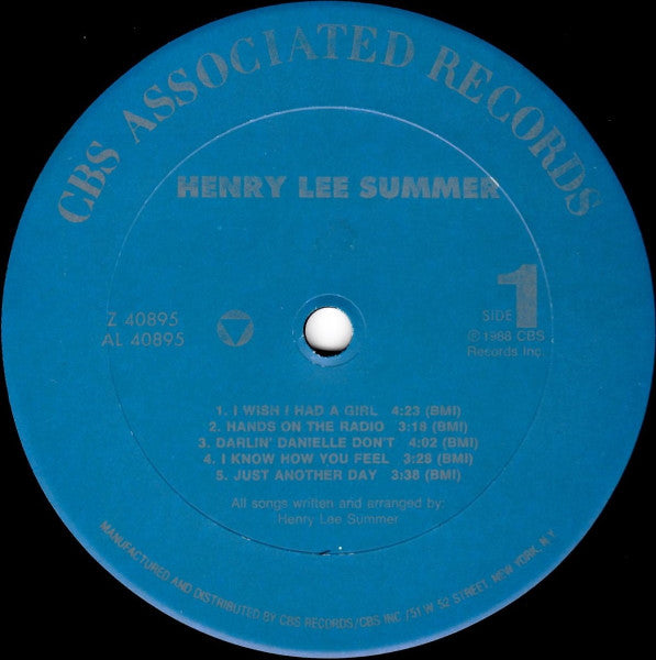 Henry Lee Summer - Henry Lee Summer - Vinilo LP Album (US 1988) Reacondicionado