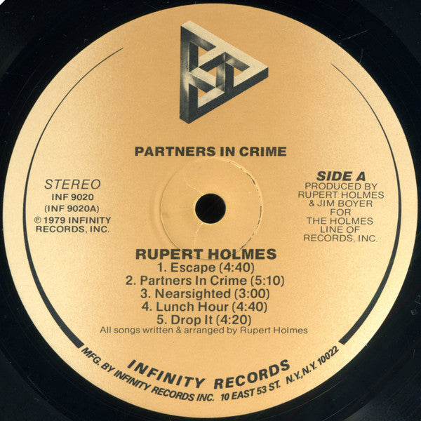 Rupert Holmes - Partners In Crime - Vinilo LP Album (US 1979) Reacondicionado