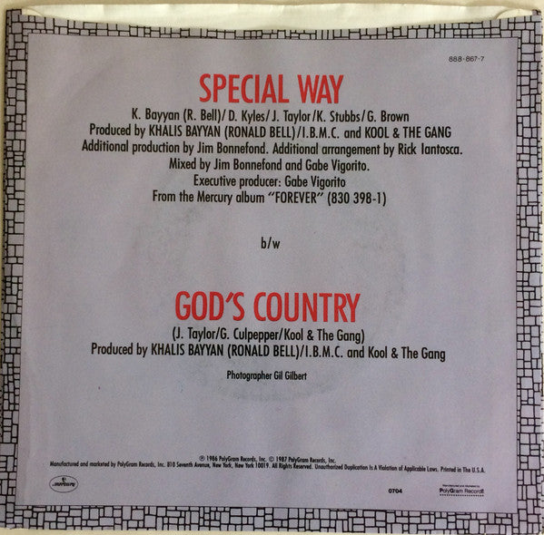 Kool & The Gang - Special Way / God's Country - Vinilo 7" 45 RPM Reacondicionado