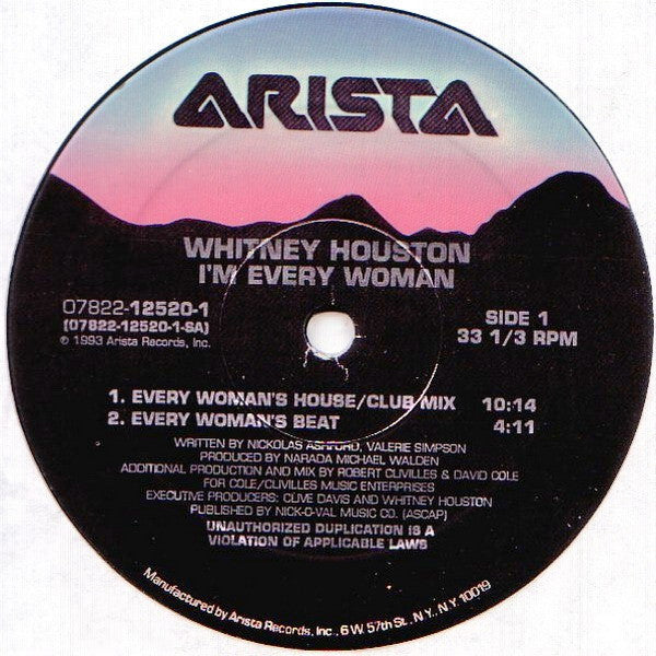 Whitney Houston – I'm Every Woman - Reacondicionado Doble Vinilo LP (1993)