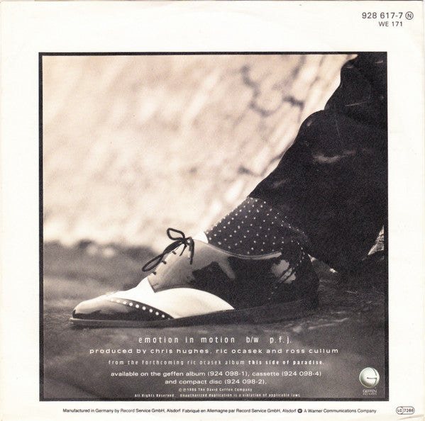 Ric Ocasek - Emotion In Motion - Vinilo 7", 45 RPM Single Reacondicionado
