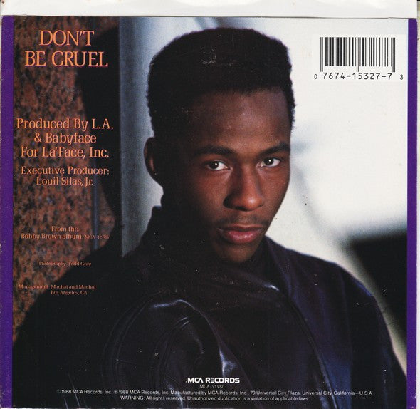 Bobby Brown - Don't Be Cruel - Vinilo 7" 45 RPM Reacondicionado