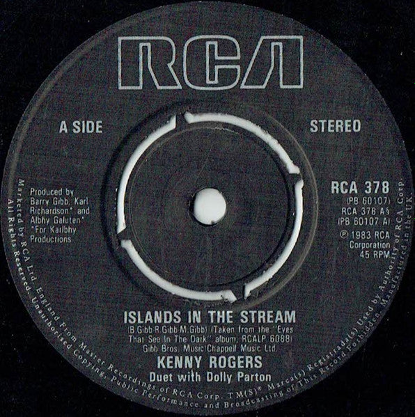 Kenny Rogers &amp; Dolly Parton - Islands In The Stream - Vinilo 7" 45 RPM Reacondicionado