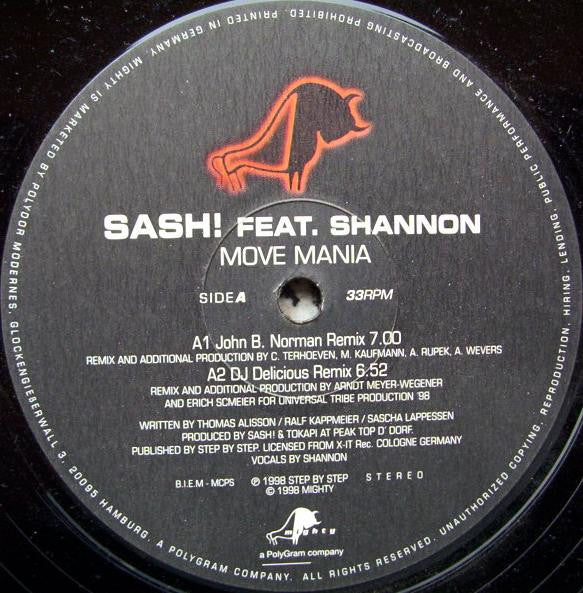 Sash! Feat. Shannon – Move Mania (Vinilo usado)  (VG+)