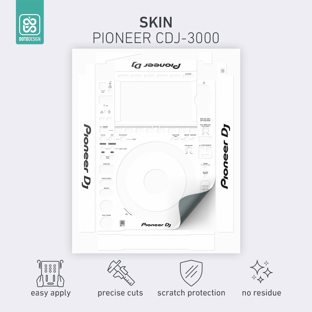 Skin CDJ 3000 Full Colors (Par) Blanco Doto Desing