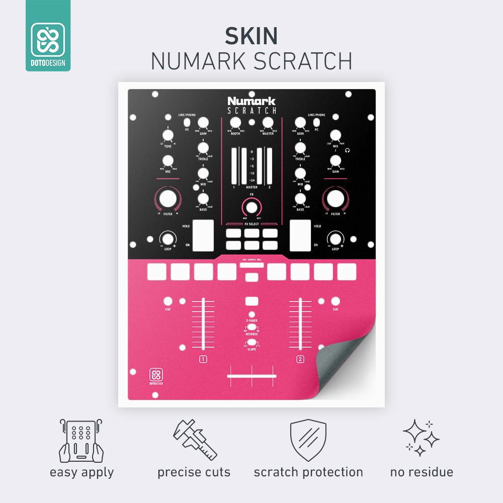 Skin Numark Scratch Colors DVS Rosado Doto Desing