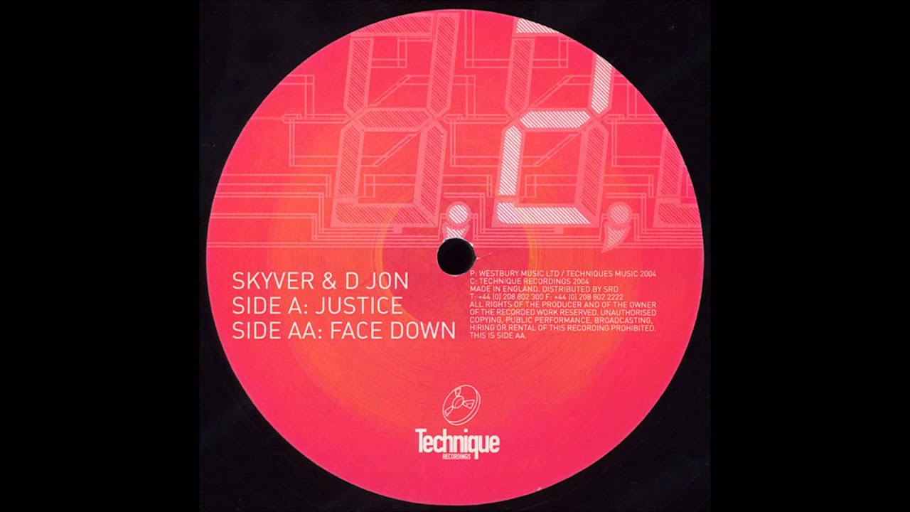 Skyver & D Jon – Justice / Face Down  (Vinilo usado)  (VG+)