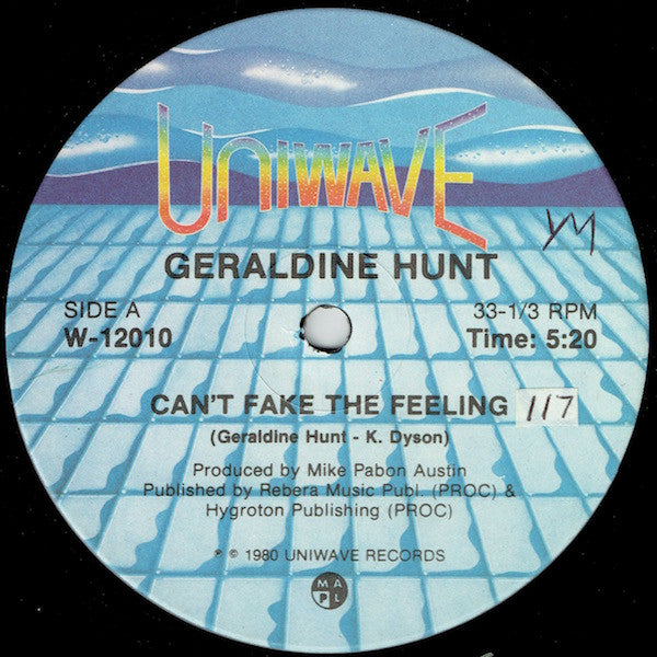 Geraldine Hunt – Can't Fake The Feeling   (Vinilo usado)  (VG+)