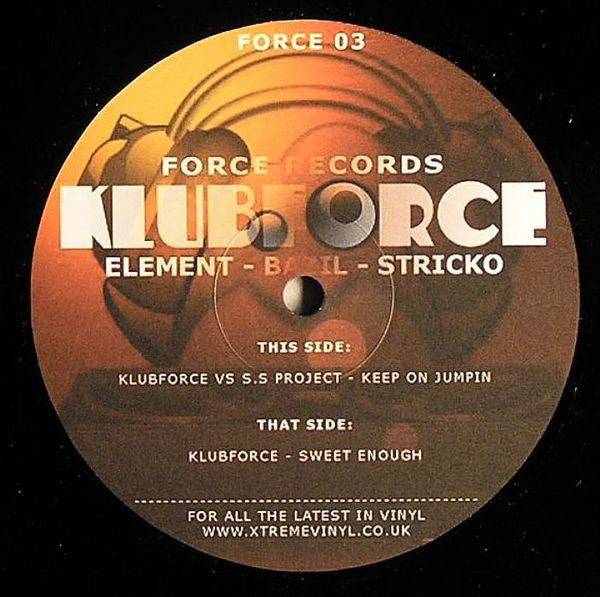 Klubforce – Sweet Enough / Keep On Jumping (Vinilo usado)  (VG+)