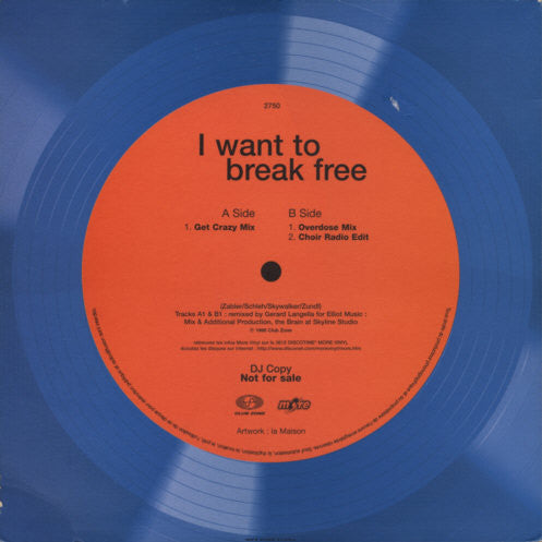 Masterboy – I Want To Break Free   (Vinilo usado)  (VG+)