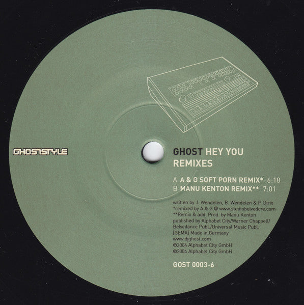 DJ Ghost – Hey You (Remixes)  (Vinilo usado)  (VG+)